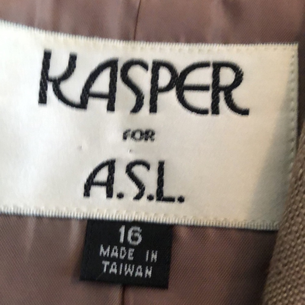 Kasper Dark Beige Double-Breasted Blazer - Picture 2 of 10